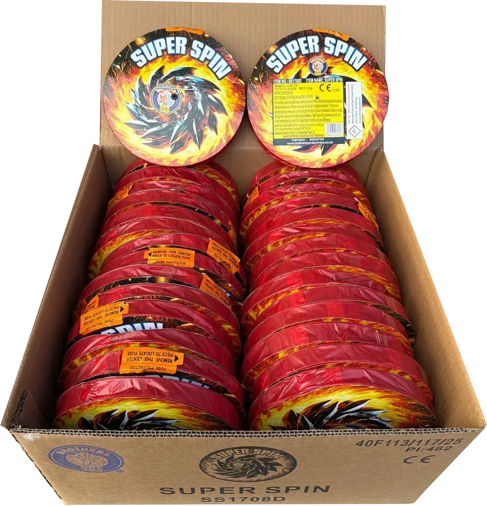 30x Super Spin case deal by Brothers Pyrotechnics