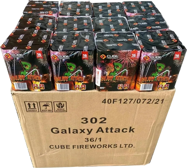 36x Galaxy Attack case deal by Cube Fireworks