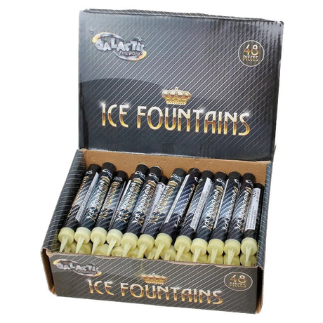 Box of 48 Galactic Ice Fountains case deal by Galactic Fireworks