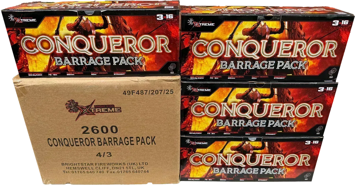 4x Conqueror Pack case deal by Bright Star
