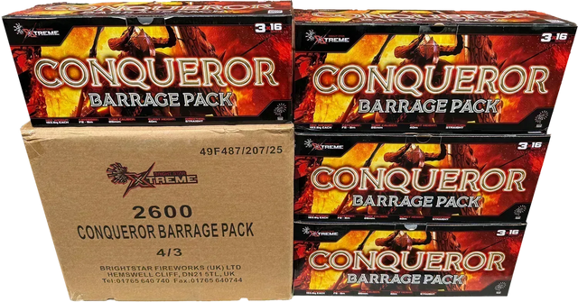 4x Conqueror Pack case deal by Bright Star