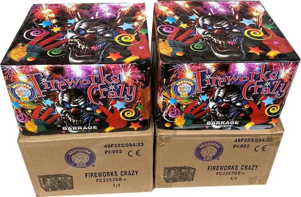 4x Fireworks Crazy by Brothers Pyrotechnics