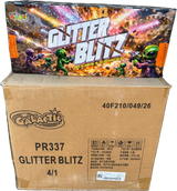 4x Glitter Blitz trade case of four F3 cakes by Galactic Fireworks