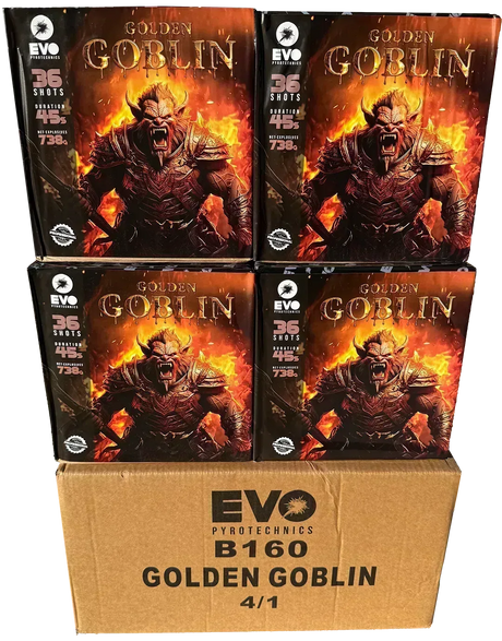4x Golden Goblin case deal by Evolution Fireworks
