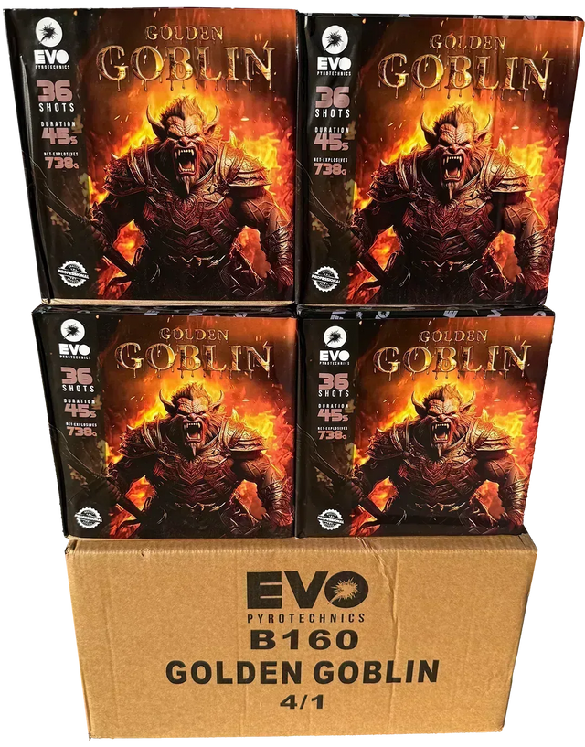 4x Golden Goblin case deal by Evolution Fireworks