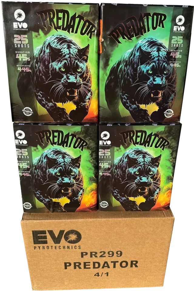 4x Predator case deal by Evolution Fireworks