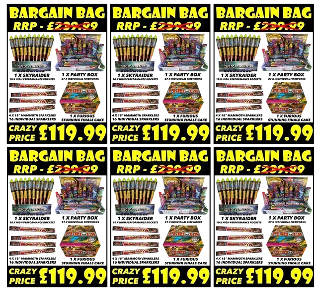 6x Party Bargain Bag case deal by Galactic Fireworks