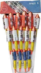 6x X-SPACE Rockets case deal by Evolution Fireworks, image 2