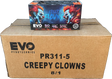 8x Creepy Clowns trade case of eight F2 cakes by Evo Fireworks
