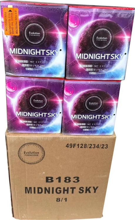 8x Midnight Sky case deal by Evolution Fireworks
