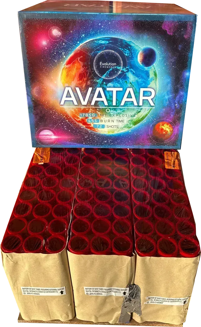 Avatar 72-shot compound firework by Evolution Fireworks