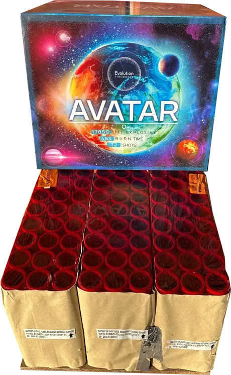 Avatar 72-shot compound firework by Evolution Fireworks