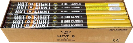 Case of Hot Eight Candle fireworks - bulk buy roman candles
