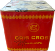Cris Cross 25-shot low-noise F2 cake firework by Celtic
