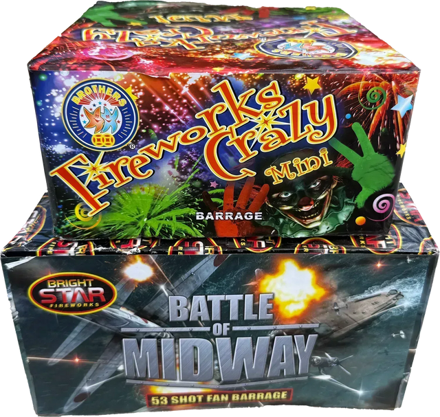 FWC Mini and Battle Of Midway firework bundle by Galactic Fireworks