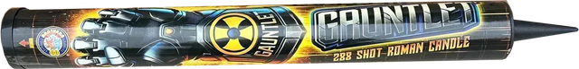 Gauntlet roman candle firework by Galactic Fireworks