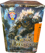 Gold Digger 25-shot cake firework by Brothers Pyrotechnics