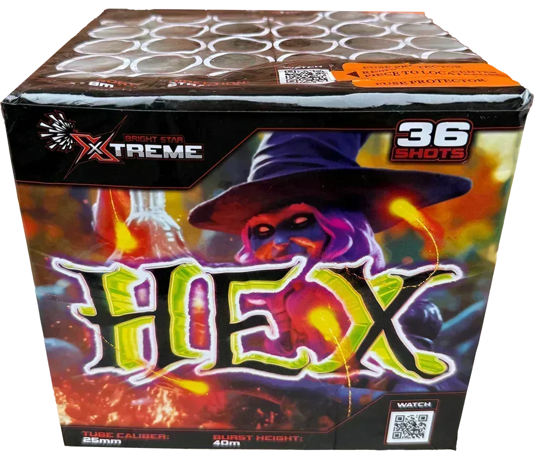 Hex firework cake by Galactic Fireworks