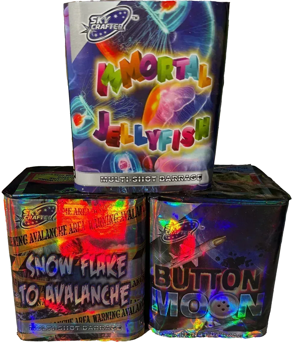 Immortal, Button, Snowflake firework cake by Galactic Fireworks