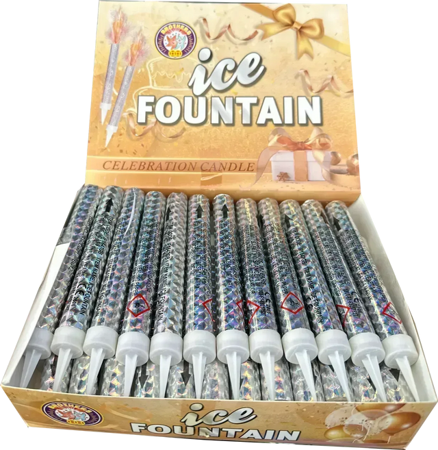 Box of 36 Ice Fountains case deal by Brothers Pyrotechnics
