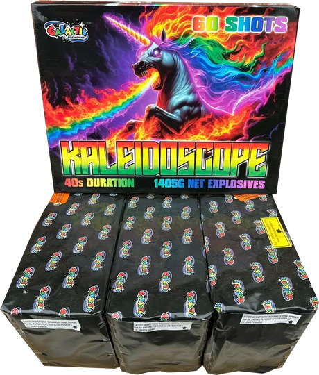 Kaleidescope compound firework barrage by Galactic Fireworks