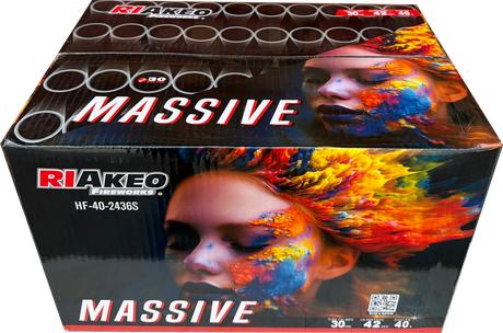 Massive 40-shot fanned F2 compound firework by Riakeo
