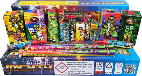 Mighty Box firework pack by Galactic Fireworks