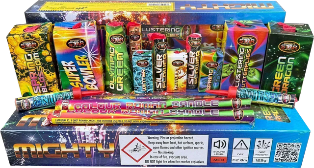 Mighty Box firework pack by Galactic Fireworks