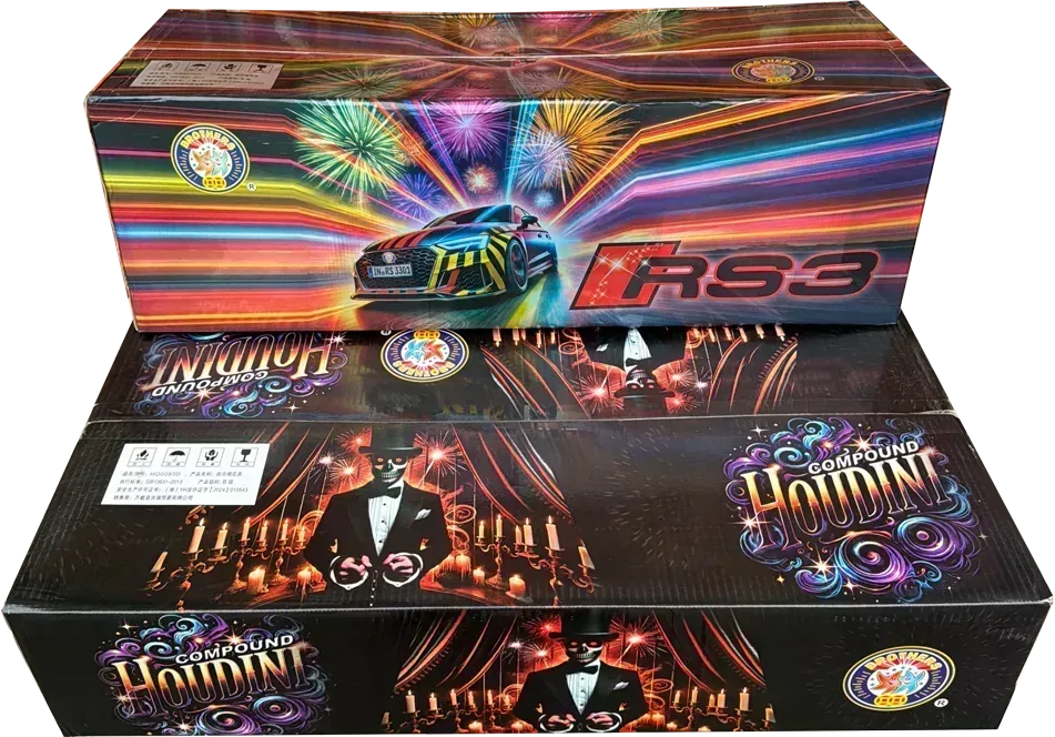 RS3 and Houdini compound fireworks twin pack by Brothers Pyrotechnics.