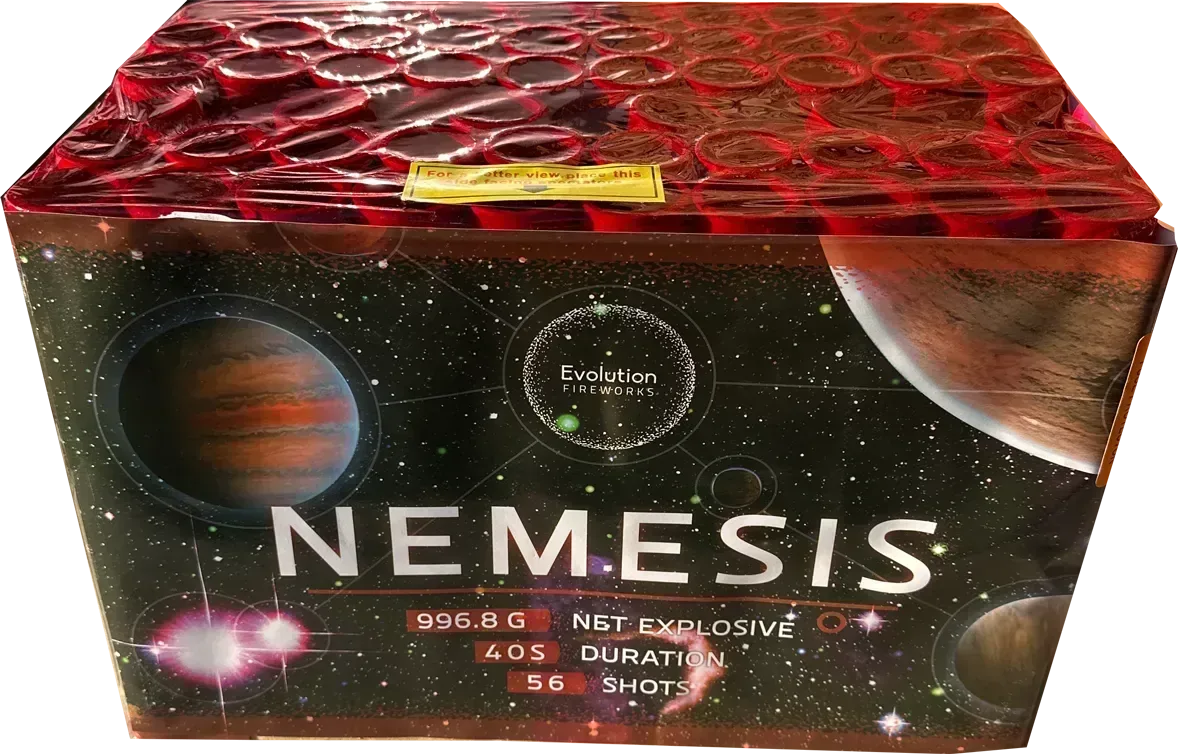 Nemesis firework cake by Galactic Fireworks