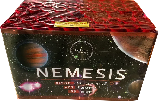 Nemesis firework cake by Galactic Fireworks