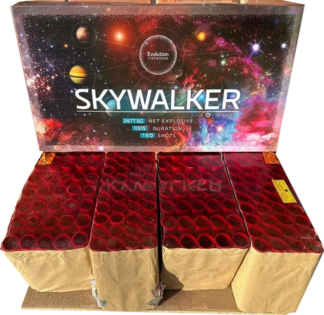 Skywalker compound firework barrage by Galactic Fireworks