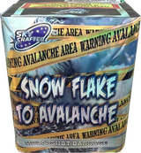 Snowflake To Avalanche firework cake by Galactic Fireworks