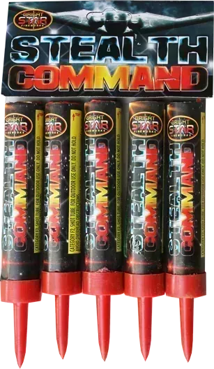 Stealth Command roman candle firework by Galactic Fireworks