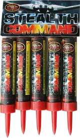 Stealth Command roman candle firework by Galactic Fireworks