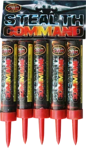 Stealth Command roman candle firework by Galactic Fireworks