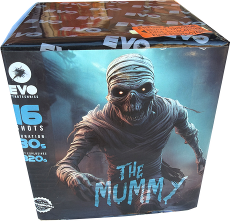 The Mummy 16-shot F3 cake firework by Evo Fireworks
