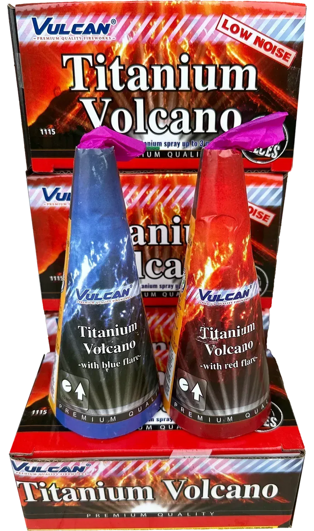 Titanium Volcano garden fountain firework by Galactic Fireworks