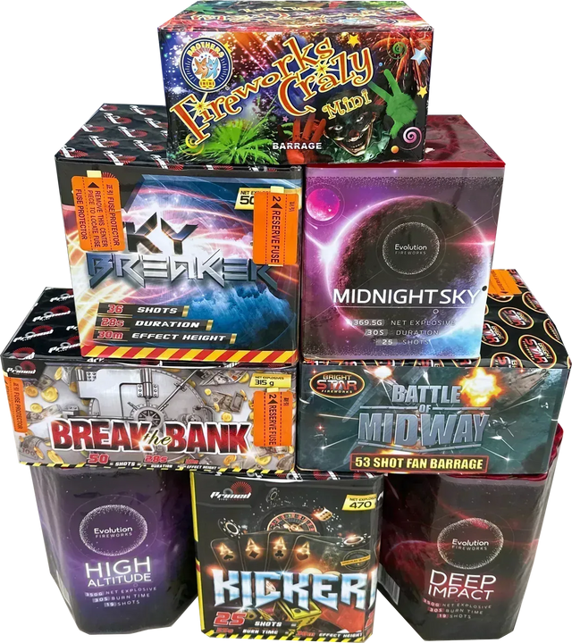 Topaz Cake Pack firework pack by Galactic Fireworks