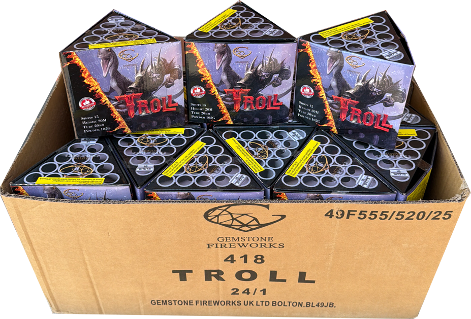 24x Troll firework cake by Gemstone