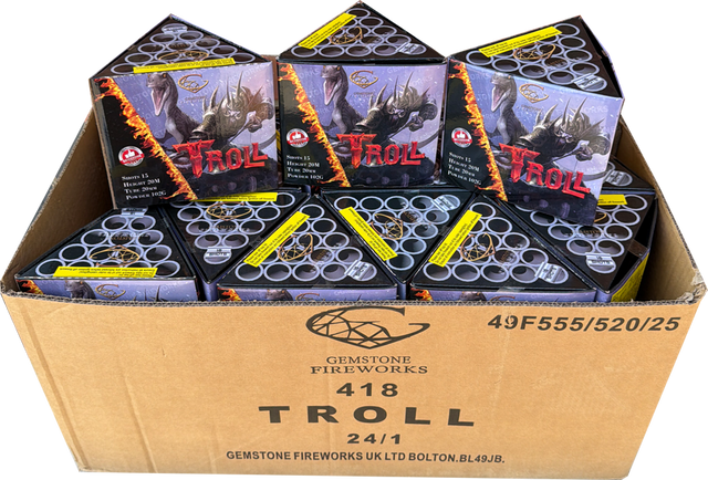 24x Troll firework cake by Gemstone