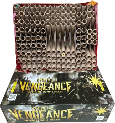 Vengeance firework cake by Galactic Fireworks