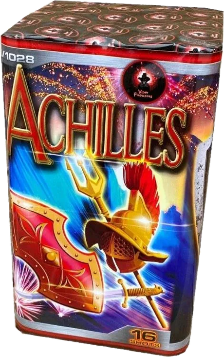 Achilles 16-shot F2 cake firework by Viper Fireworks