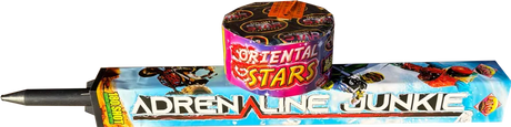 Adrenaline Junkie and Oriental Stars double deal firework combo