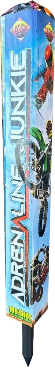 Adrenaline Junkie 180-shot Roman candle barrage by Bright Star