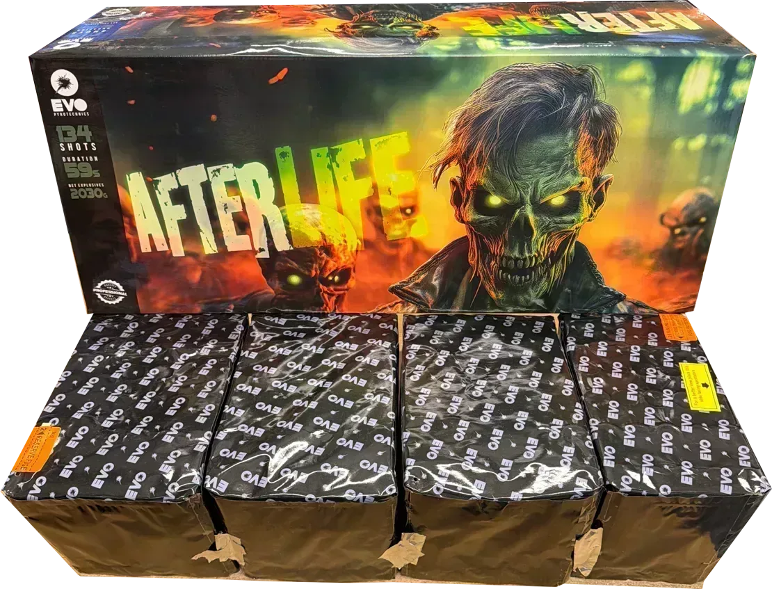 Afterlife 134-shot compound firework by Evolution Fireworks