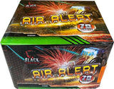 Air Alert 70-shot fanned F3 cake firework by Black Panther