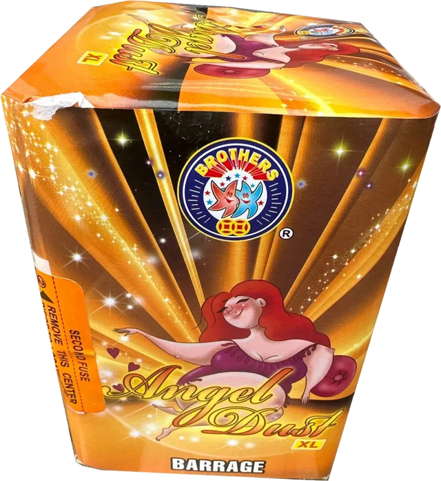 Angel Dust XL 16-shot F2 cake firework by Brothers Pyrotechnics