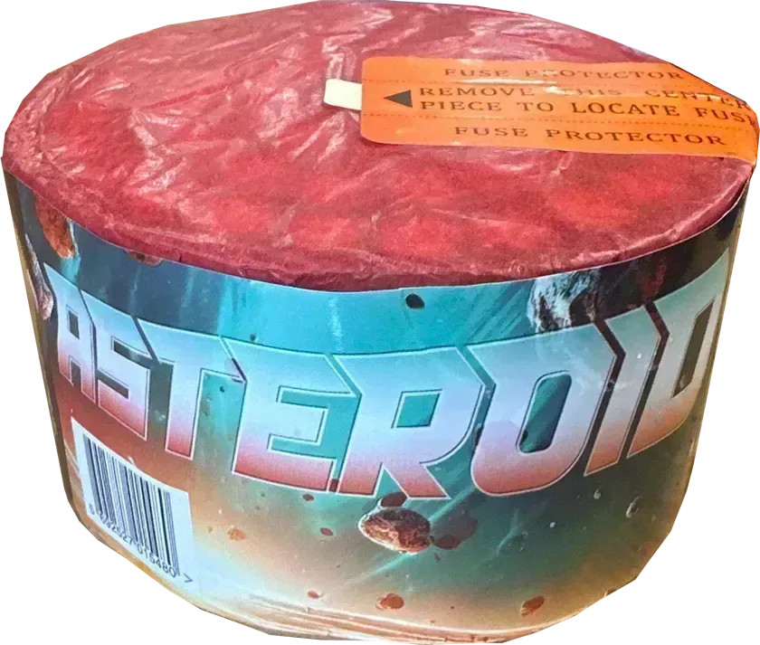 Asteroid 96-shot garden firework cake by Evolution Fireworks