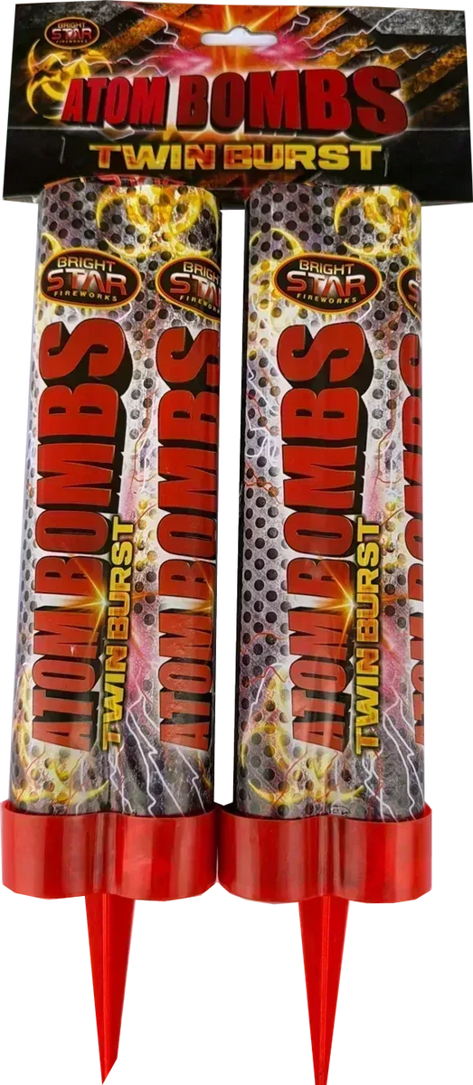 WoomDo Atomic Bomb Mix「DANGEROUS」 Bright Star Atom Bombs Roman Candle 2-Pack – Galactic Fireworks